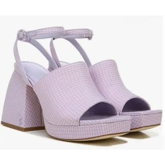 Sam Edelman - Women’s Gingham Platform Heels - Lavender - Block Heel - 6M - EUC - Picture 1 of 12